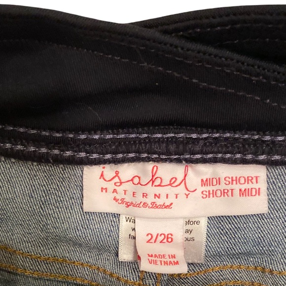 Maternity Shorts Distress Wash Denim Ripped Jean Shorts Size 2 / 26 - Picture 9 of 12